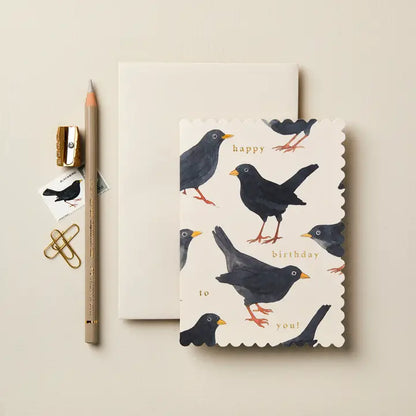 Blackbird Happy Birthday To You! Card