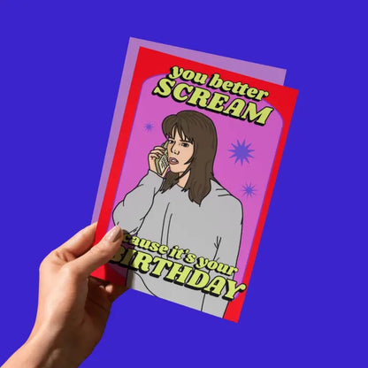 You Better Scream Sidney Funny Halloween Birthday Card