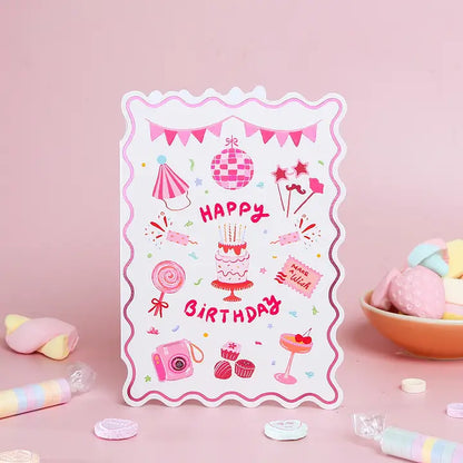 Happy Birthday Pink Greeting Card