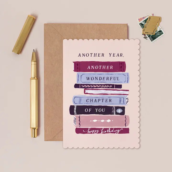 Bookish Birthday Card