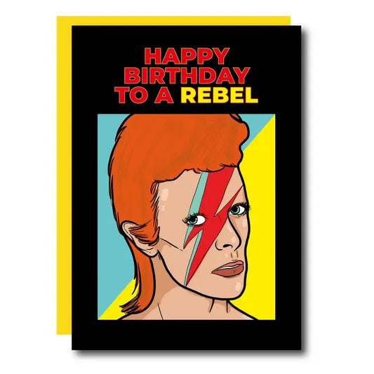 Happy Birthday To A Rebel 80's Greeting Card