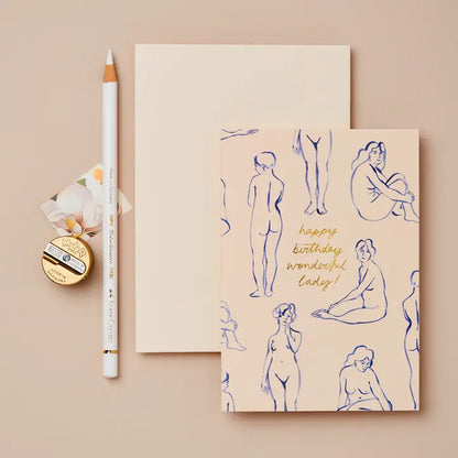 Nudes Happy Birthday Wonderful Lady! Card