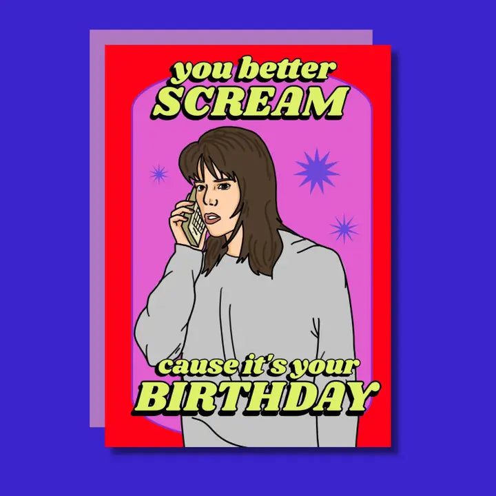 You Better Scream Sidney Funny Halloween Birthday Card