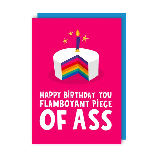 Flamboyant Birthday Cake Card