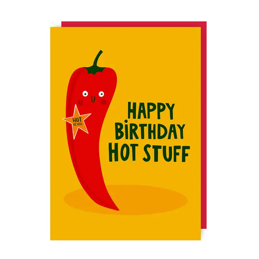 Hot Stuff Chili Birthday Card