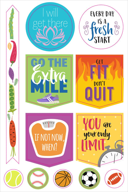 Essentials Health & Fitness Planner Stickers