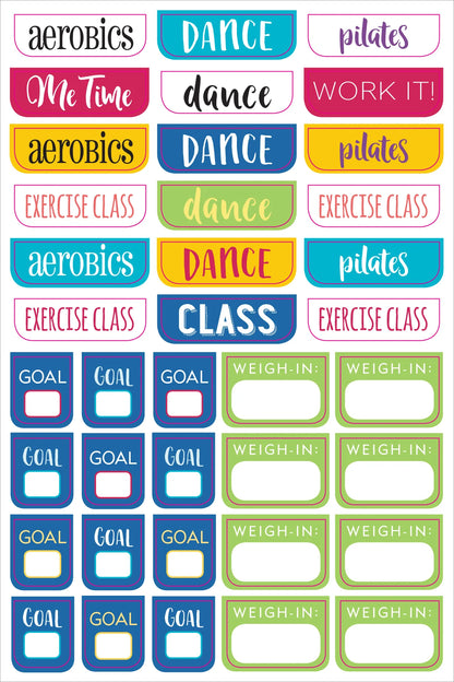 Essentials Health & Fitness Planner Stickers