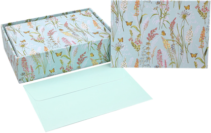 Blooms + Butterflies Blank Boxed Cards