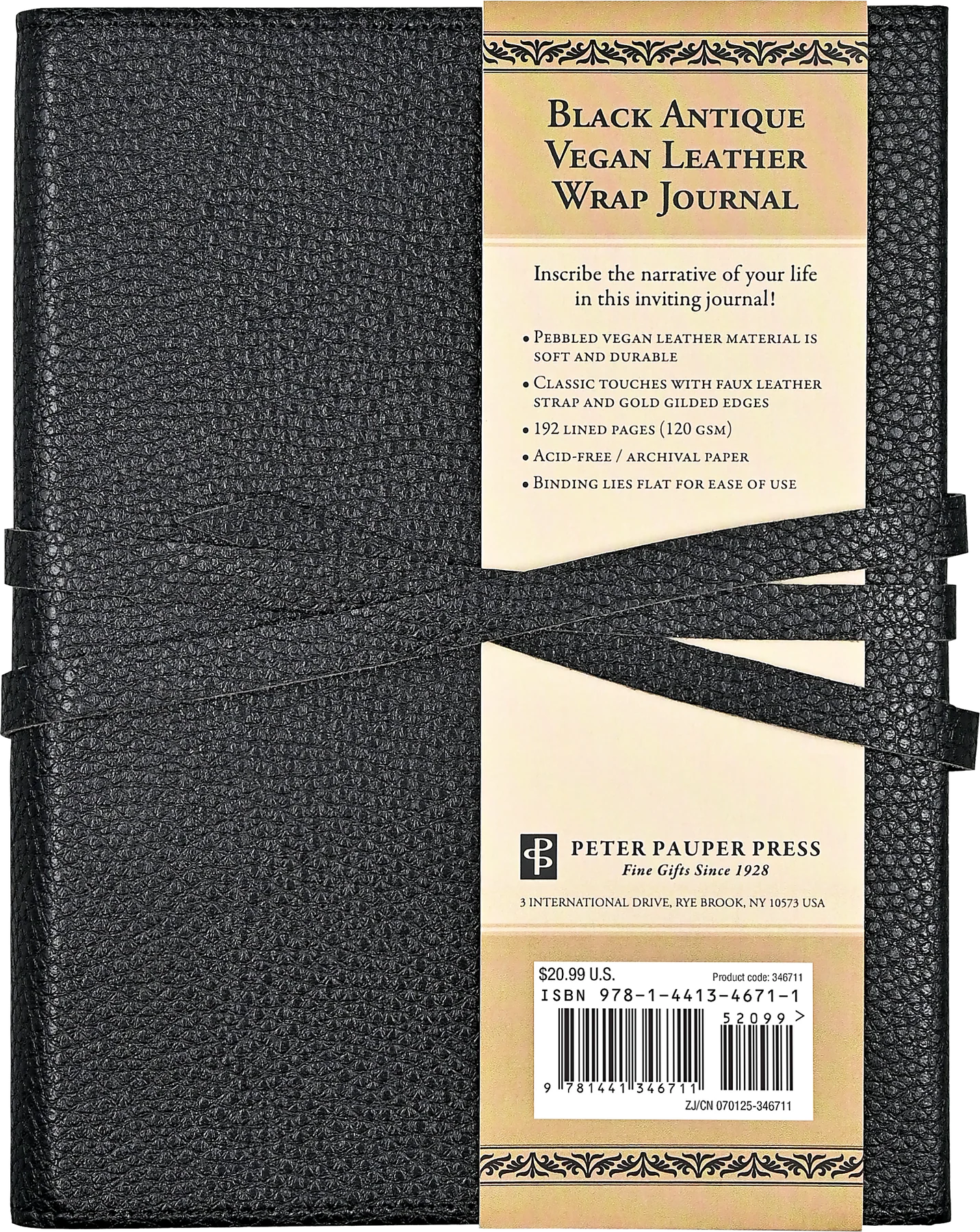 Black Leather Wrap Journal