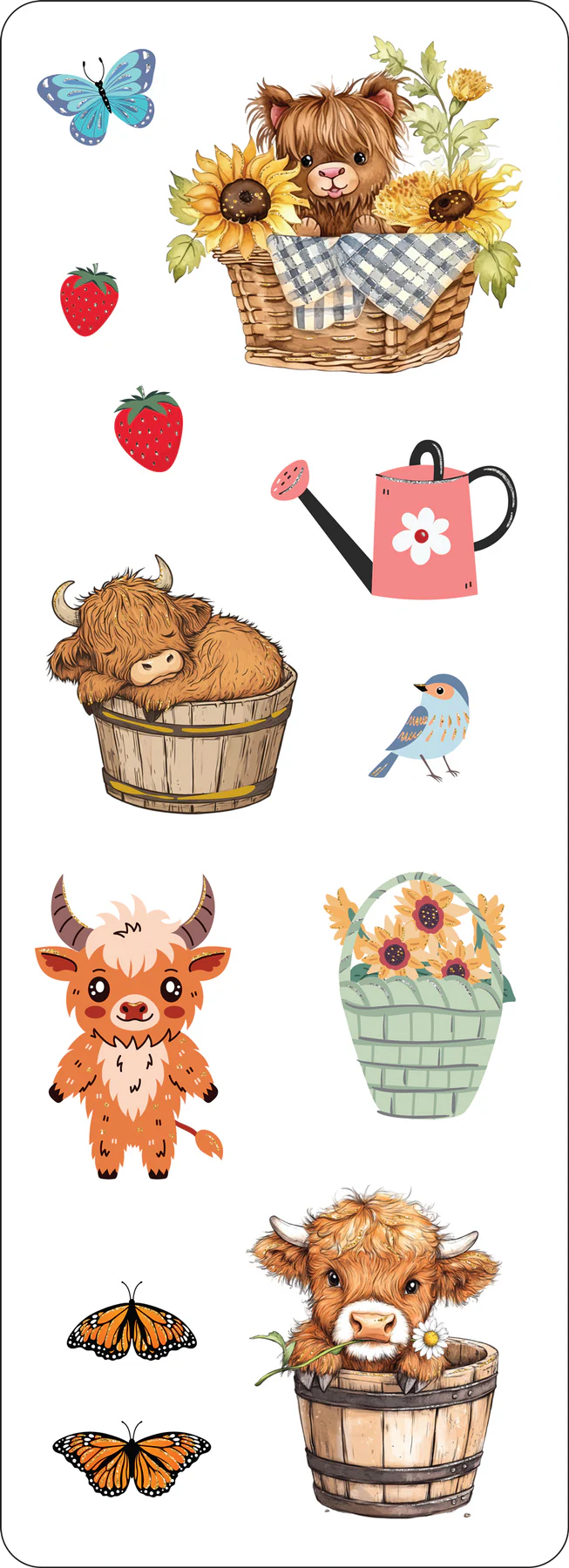 Highland Cows Sticker Set