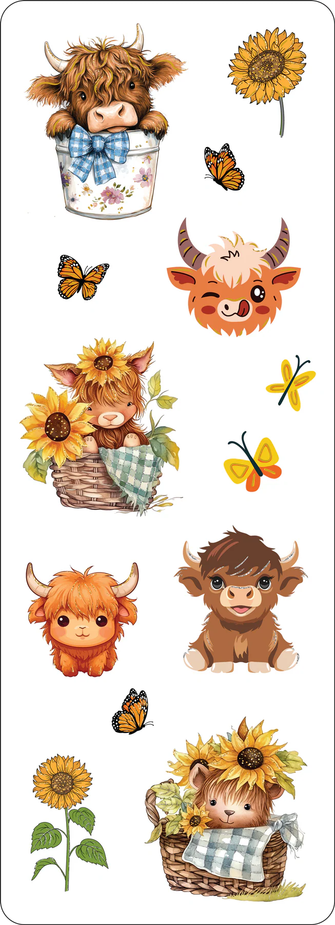 Highland Cows Sticker Set