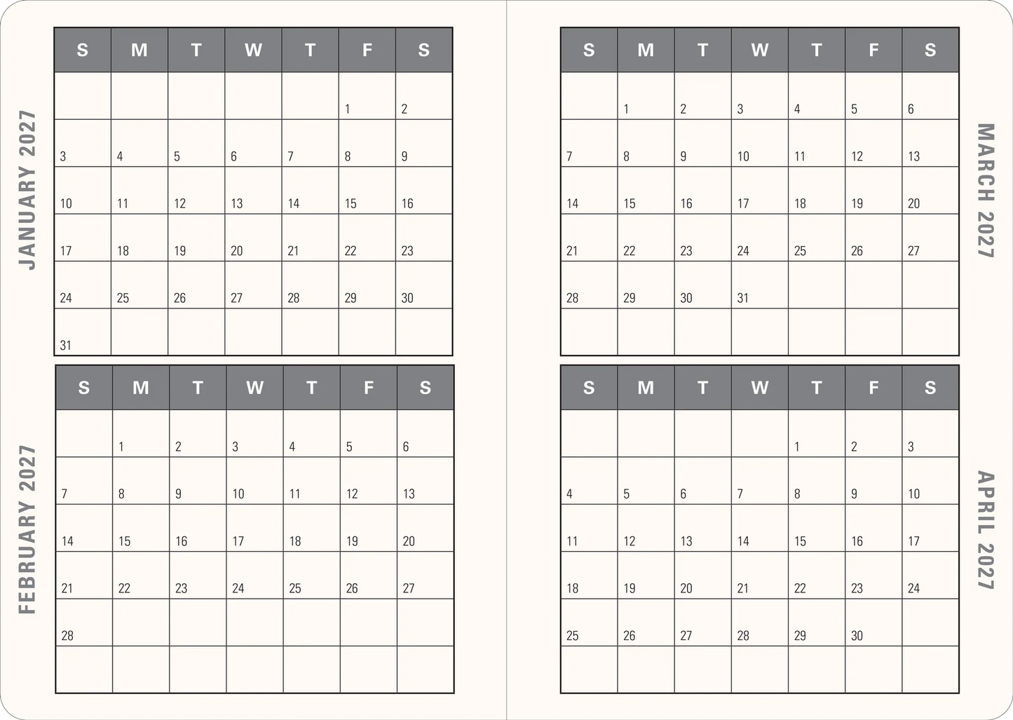 2027 Mushrooms Weekly Planner