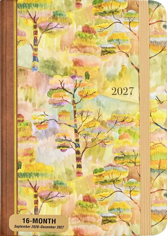 2027 Watercolour Treescape Weekly Planner