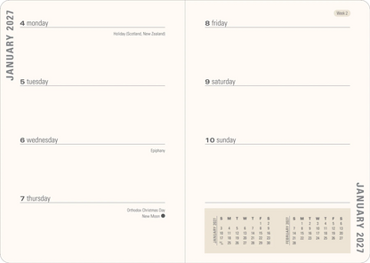 2027 Floral Watercolour Weekly Planner