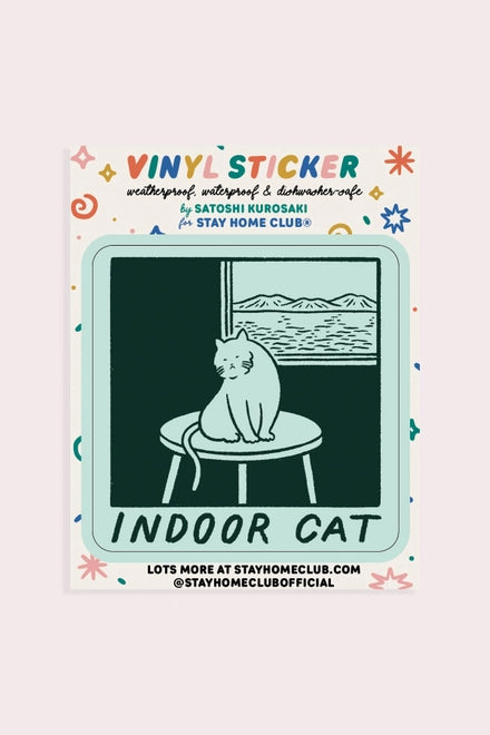 S108 Indoor Cat (Satoshi) Vinyl Sticker