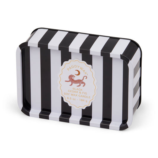 A Dopo Printed Tin Tiger Candle