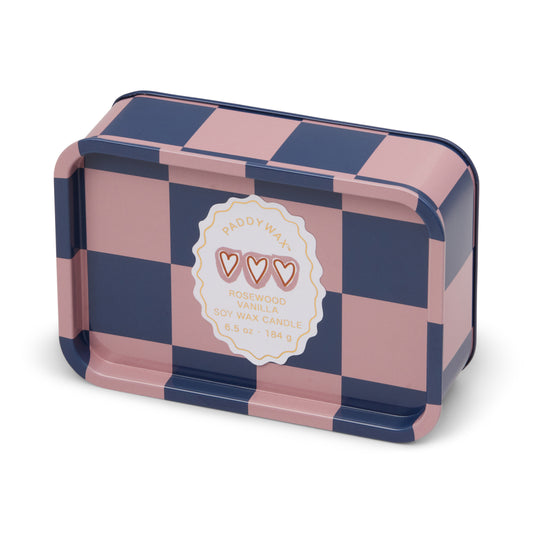 A Dopo Printed Tin Hearts Candle