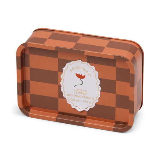 A Dopo Printed Tin Flower Candle