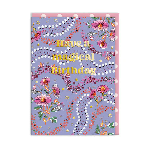 Magical Birthday Affinity Flowers Greeting Card