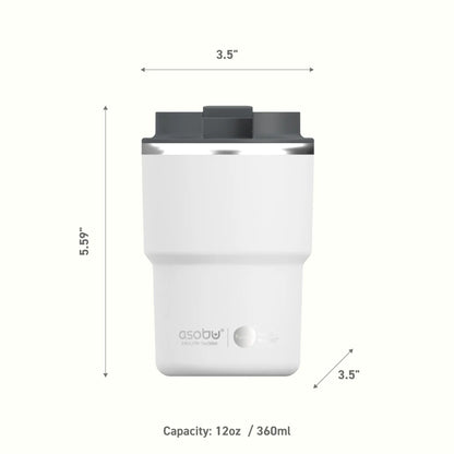 Coffee Express Pastel Blue Short Travel Mug