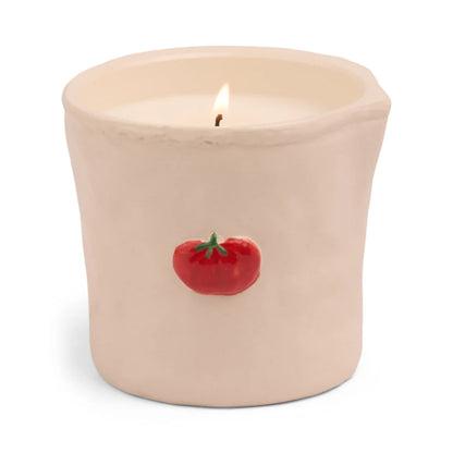 Bistro Imperfect White Ceramic Candle Heirloom Tomato