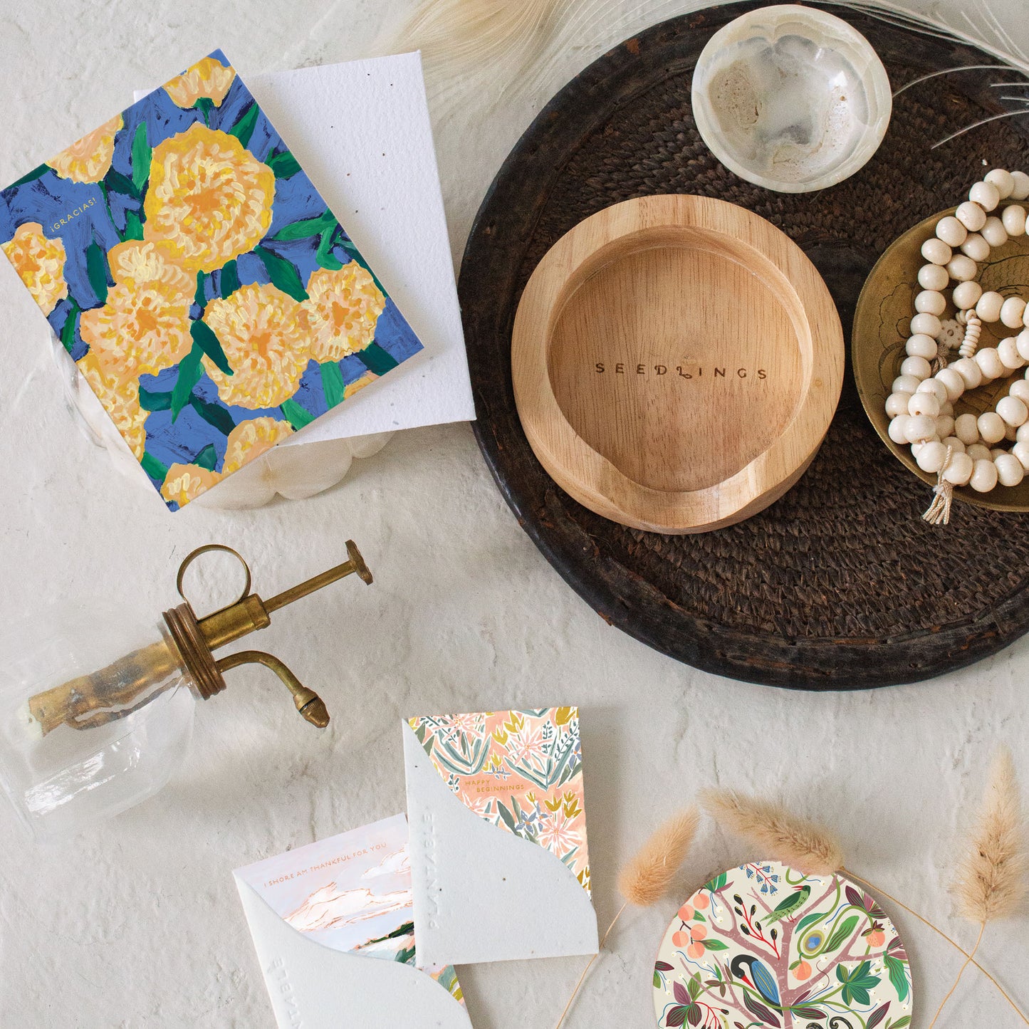 Bursts Of Marigolds Thank You Card