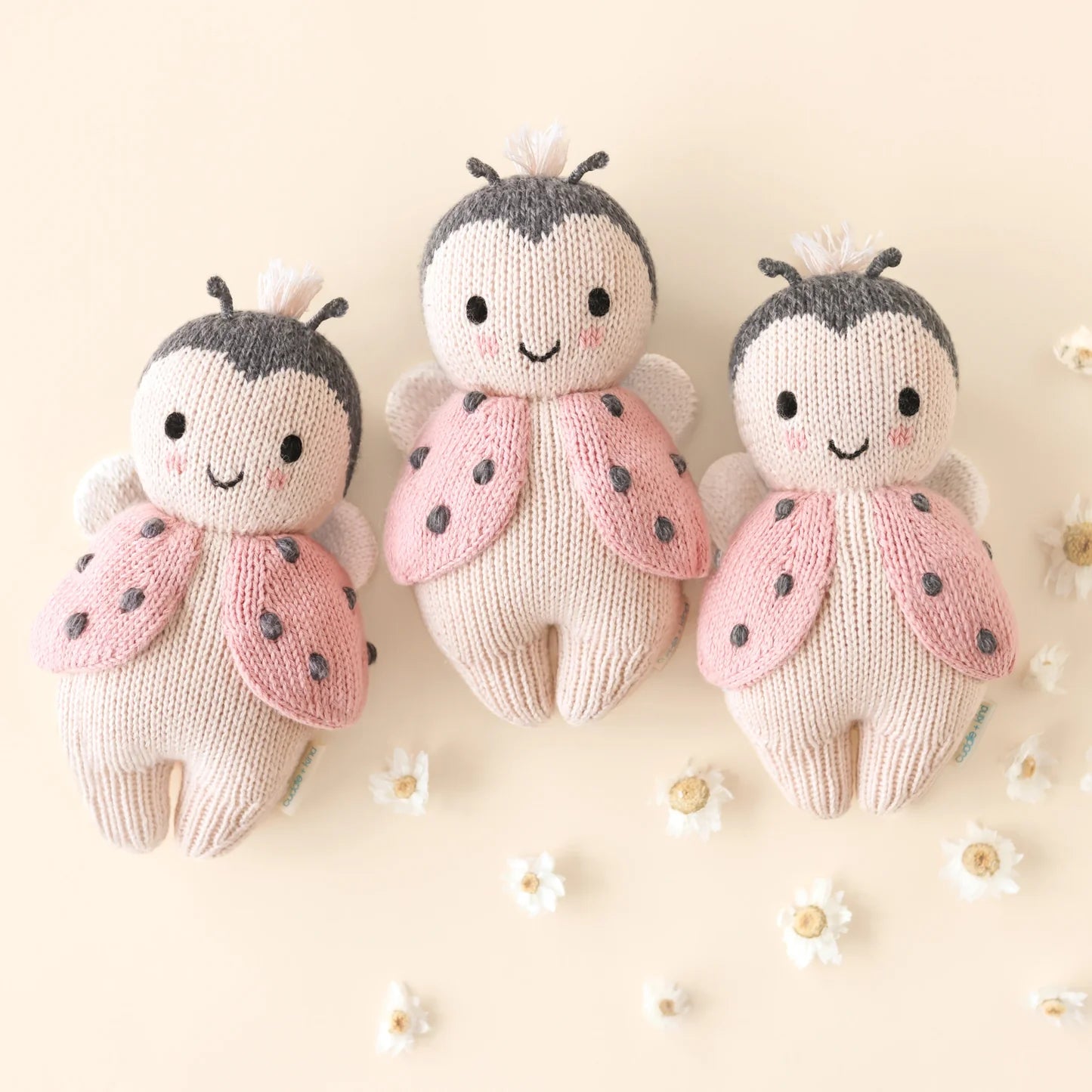 Baby Ladybug Hand-Knit Doll
