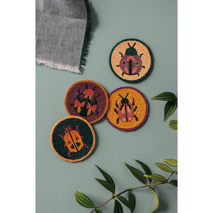 Beaded Amulet Coaster Set of 4