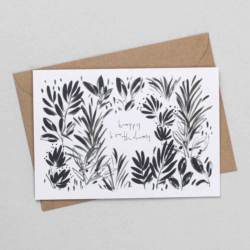 Botanical Happy Birthday Card