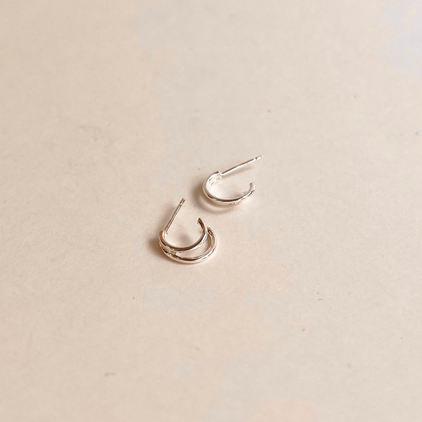 Tiny Wire Double Hook Earrings