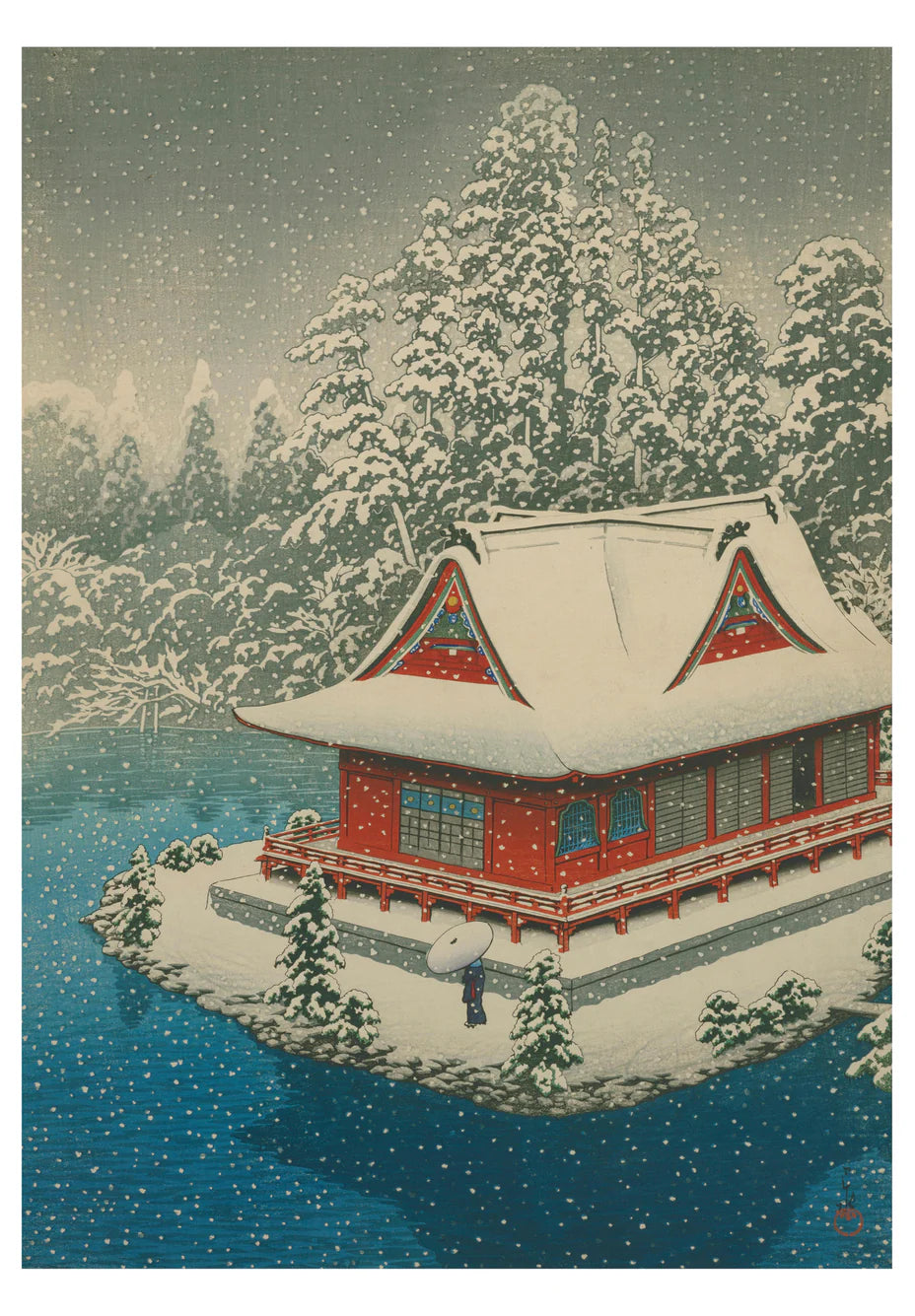 Kawase Hasui Snow At Inokashi Holiday Boxed Cards