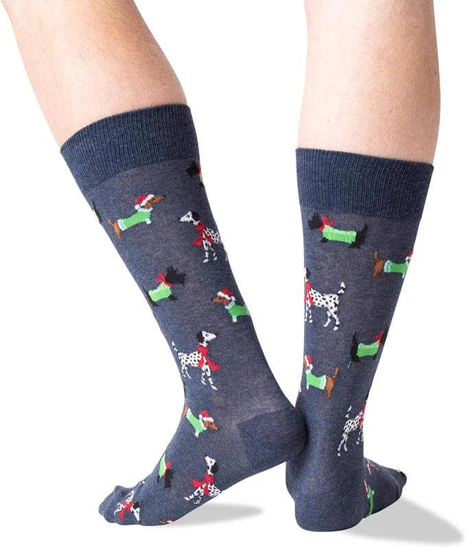 Christmas Dogs Men's Crew Socks