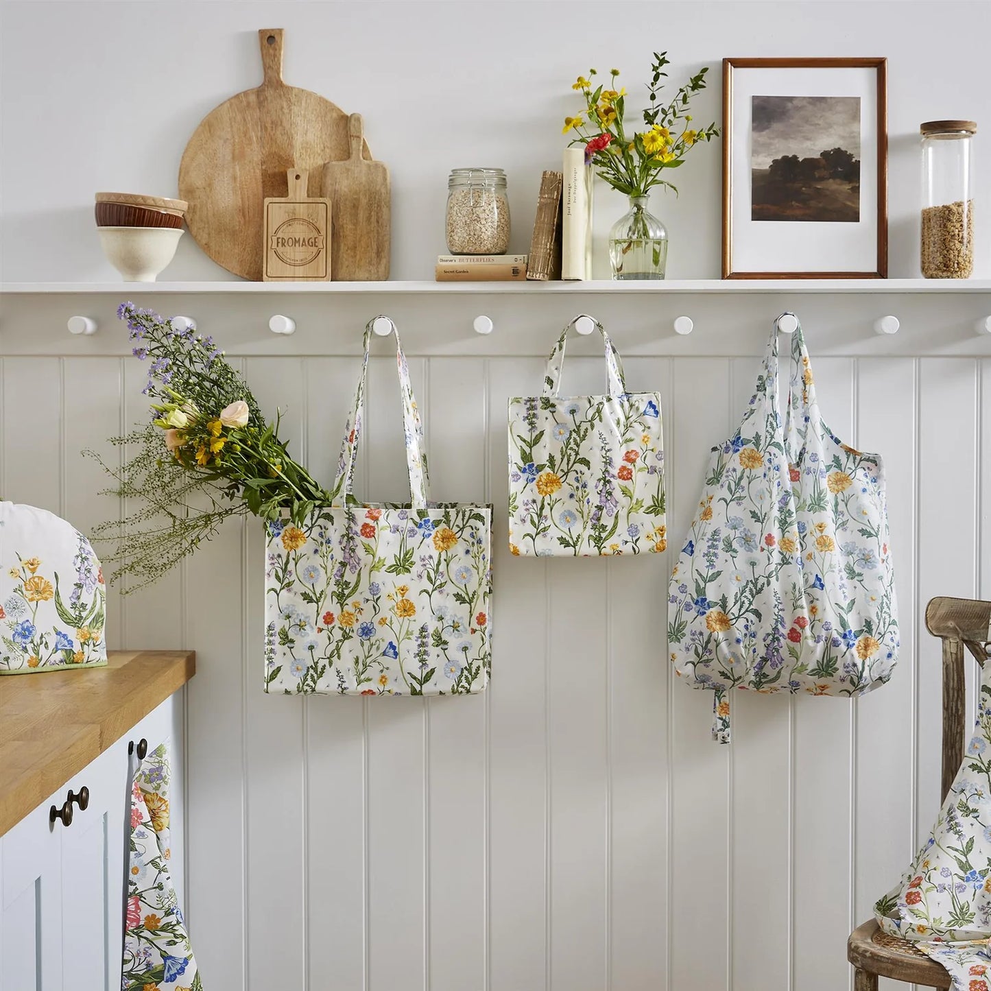 Cottage Garden Roll-up Bag