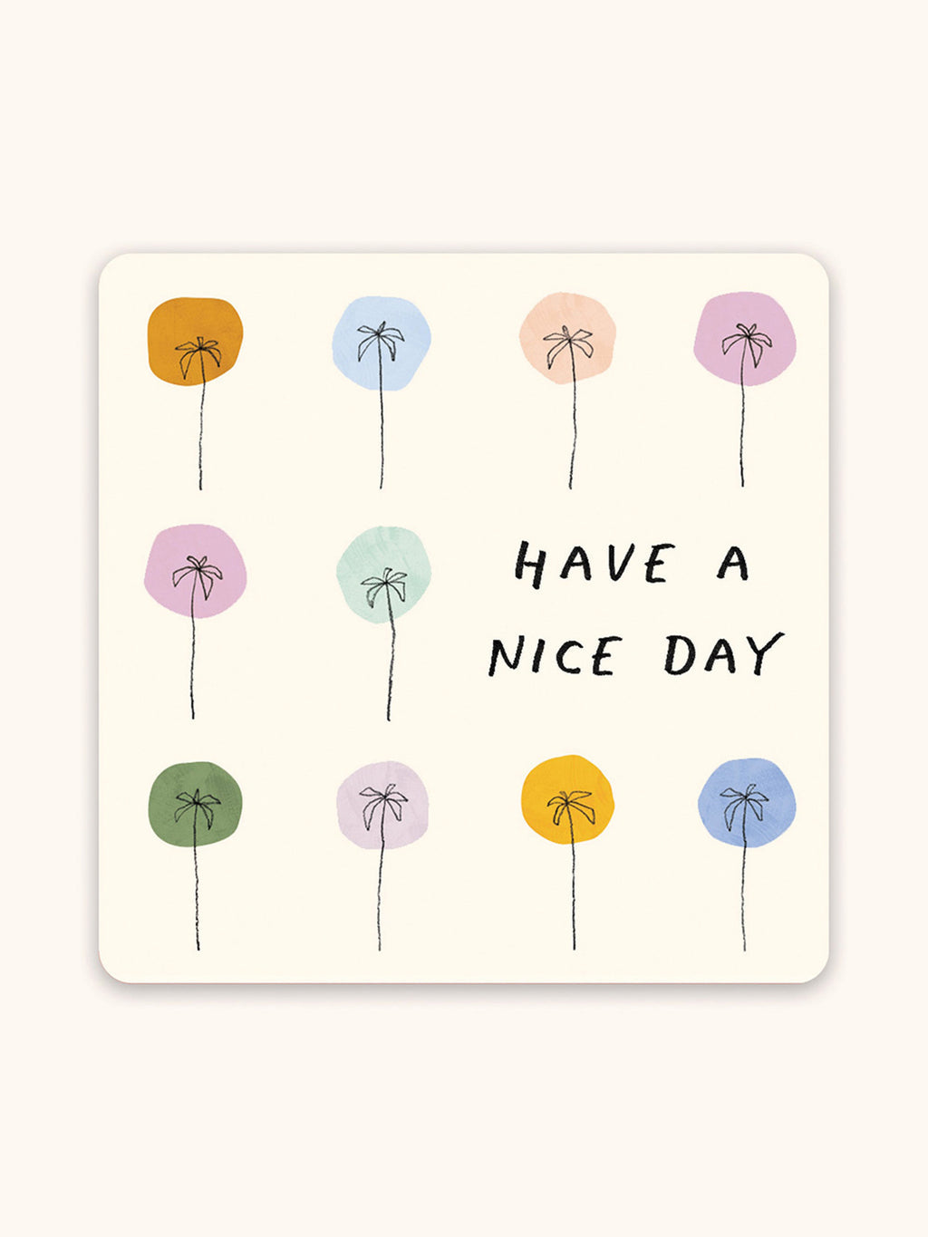Dotted Palms Mini Note Card Set with Stickers