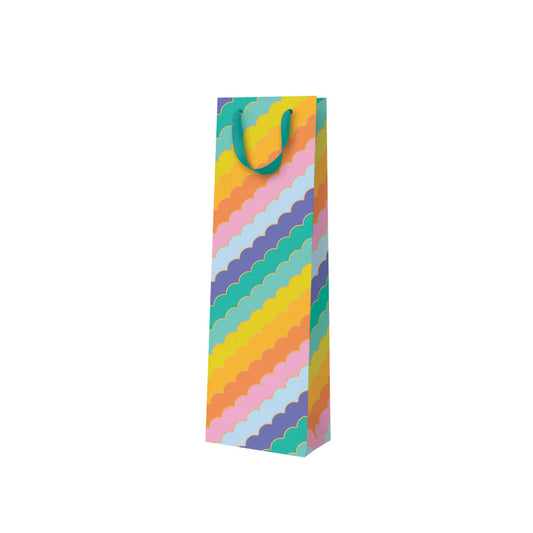 Rainbow Scallops Wine Gift Bag