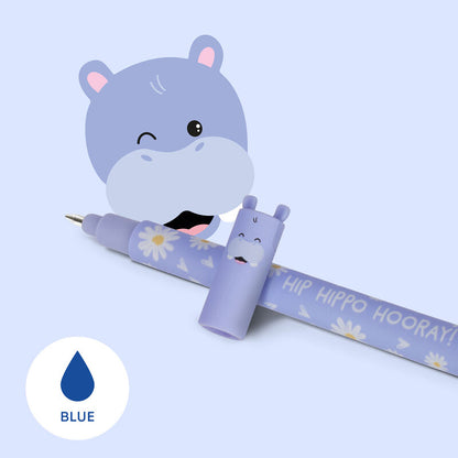 Animal Head Erasable Gel Pen | Hippo