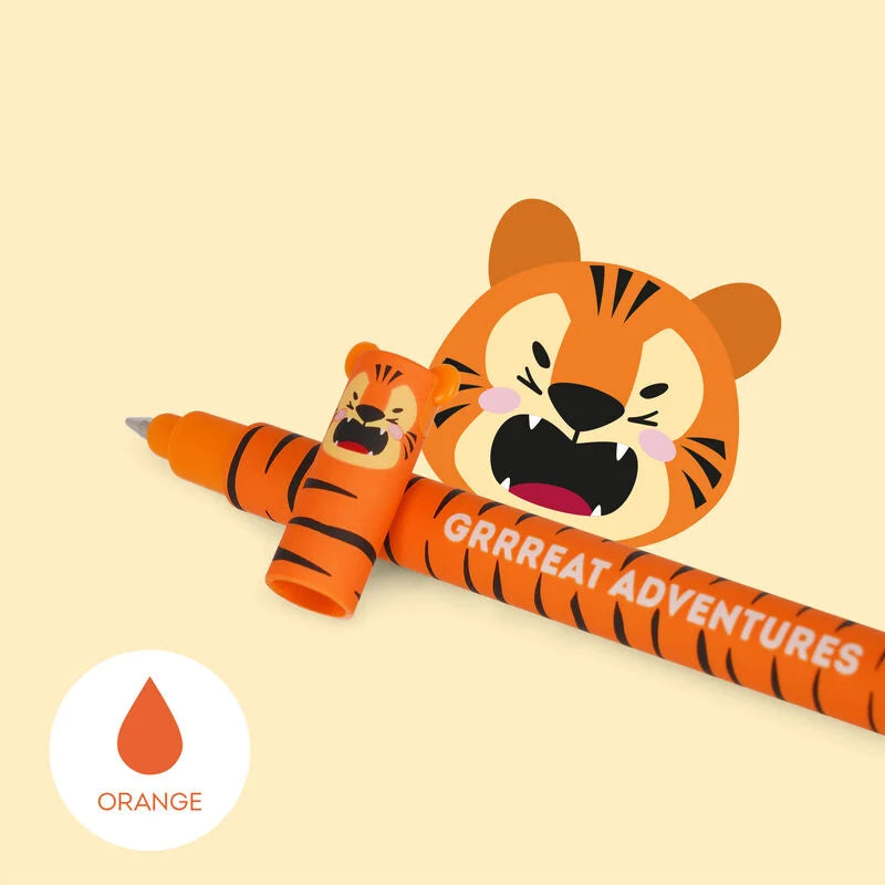 Animal Head Erasable Pen - Tiger