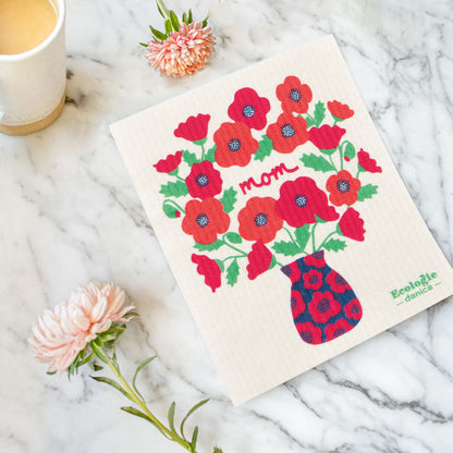Swedish Dishcloth Poppy Bouquet