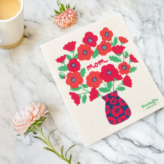 Swedish Dishcloth Poppy Bouquet
