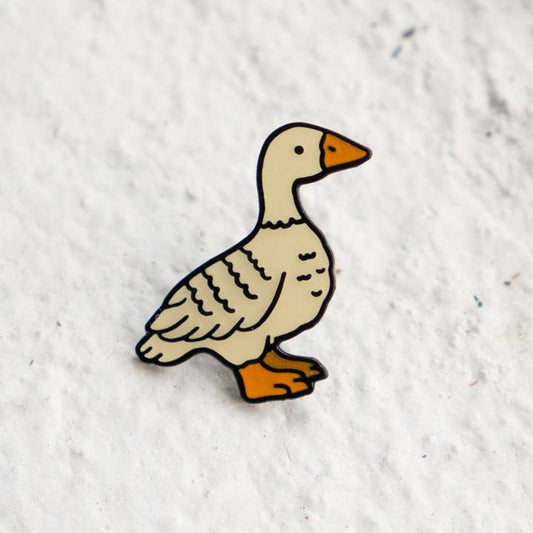 @35 Fowl Enamel Goose Lapel Pin