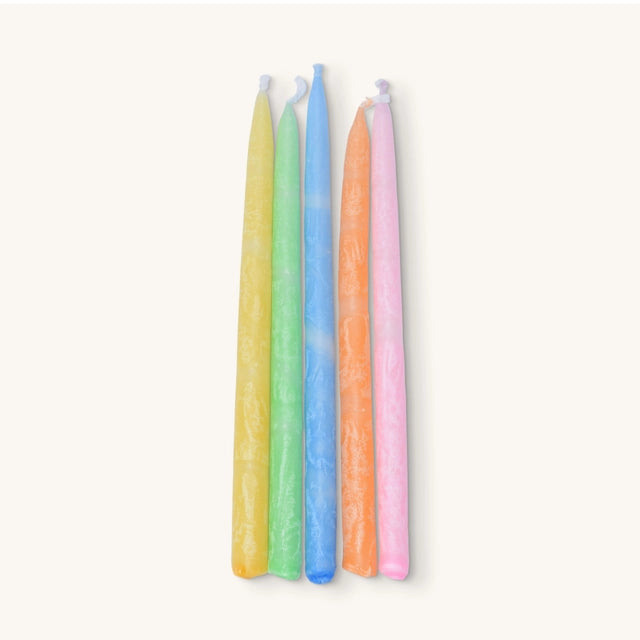 Frosted Multi Colour Chanukah Candles