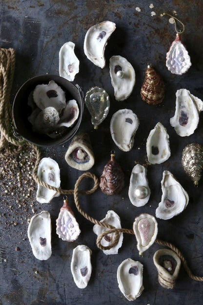 Oyster With Pearl Glass Ornament