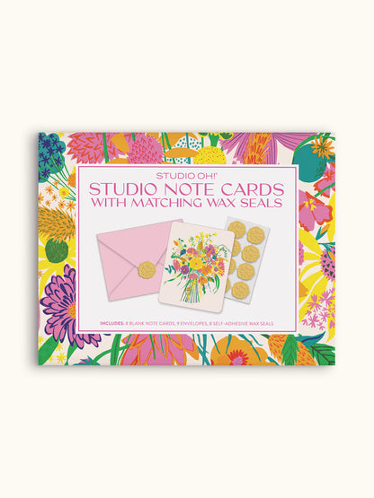 Garden Splash Studio Note Cards with Matching Wax