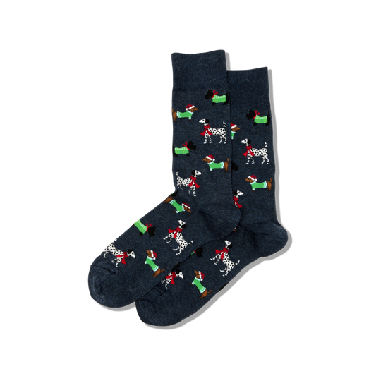 Christmas Dogs Men's Crew Socks