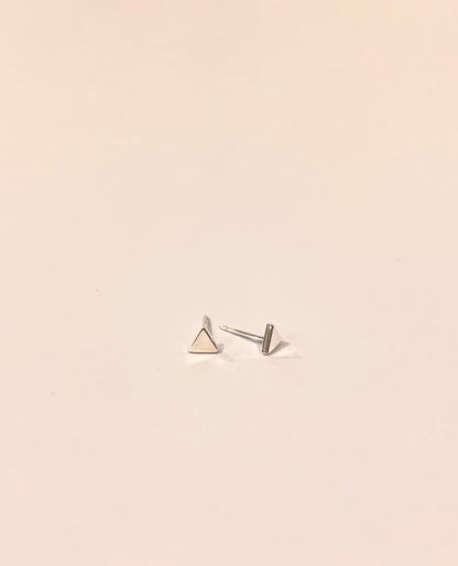 Tiny Triangle Stud Earrings
