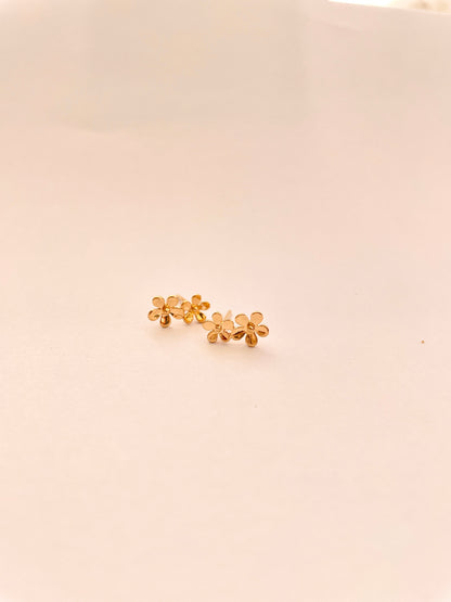Double Forget Me Not Stud Earrings