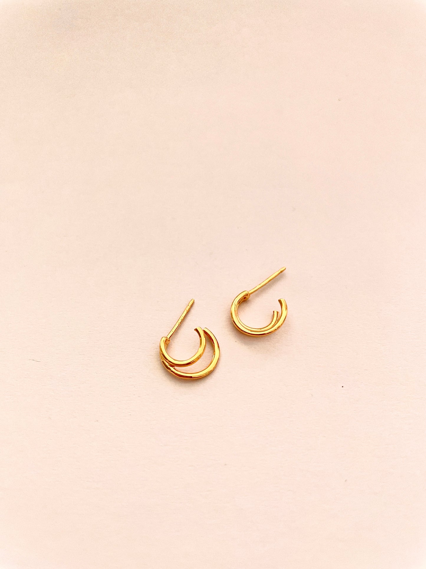 Tiny Wire Double Hook Earrings