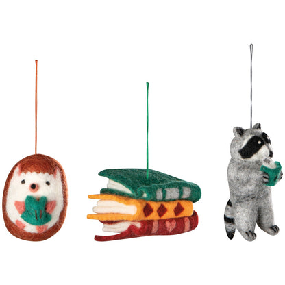 F20 - Book Club Felt Christmas Tree Ornaments