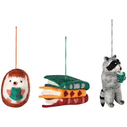 F20 - Book Club Felt Christmas Tree Ornaments