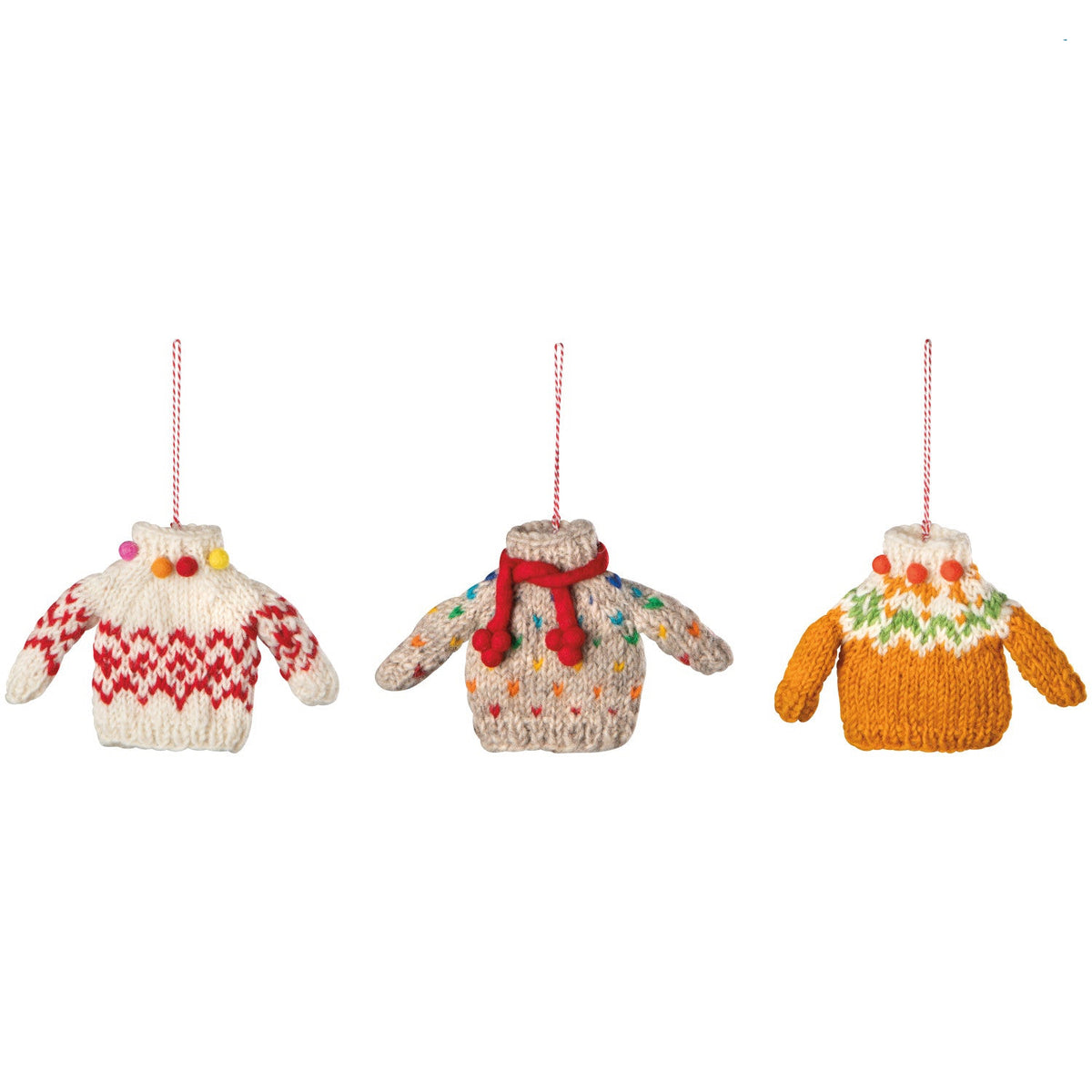 F18 - Sweater Party Felt Christmas Tree Ornaments